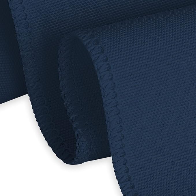 LTC LINENS 10 Pack 120 Inch Round Tablecloth Navy Blue - Bulk for 60 Inch Round Table Floor Length - Washable, Wrinkle Resistant Polyester Fabric Cloth for Parties