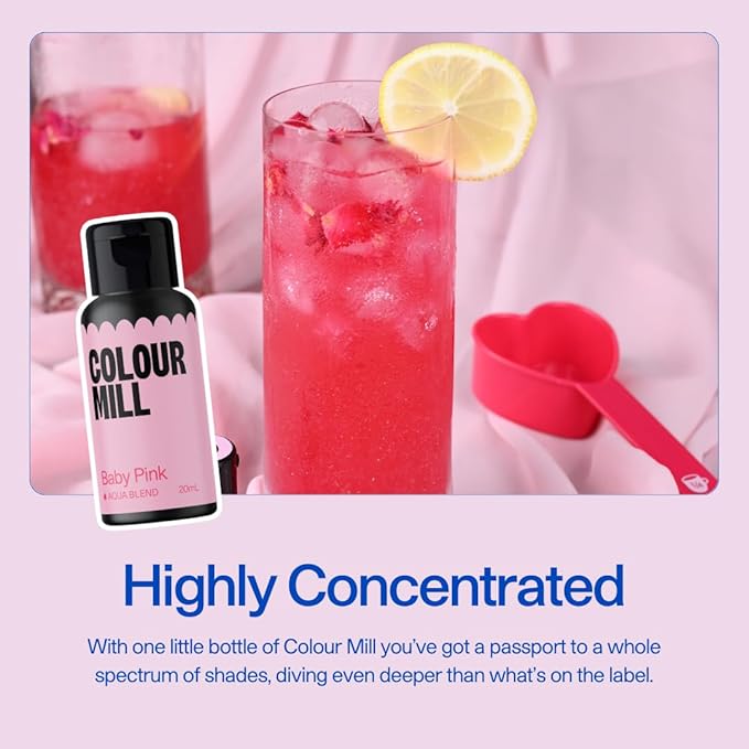 Colour Mill Aqua Blend Water-Based Food Coloring, 20 Milliliters Lilac