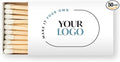 Weddingstar Matchboxes Stickers for Corporate Gift - Your Business Logo - Pack of 50 White