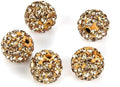 50pcs Adabele Grade A Suncatcher Crystal Rhinestone Pave Loose Beads 10mm Crystal Golden Shadow Polymer Clay Disco Ball Spacers Compatible with Shamballa All Craft Jewelry Making DB10-28