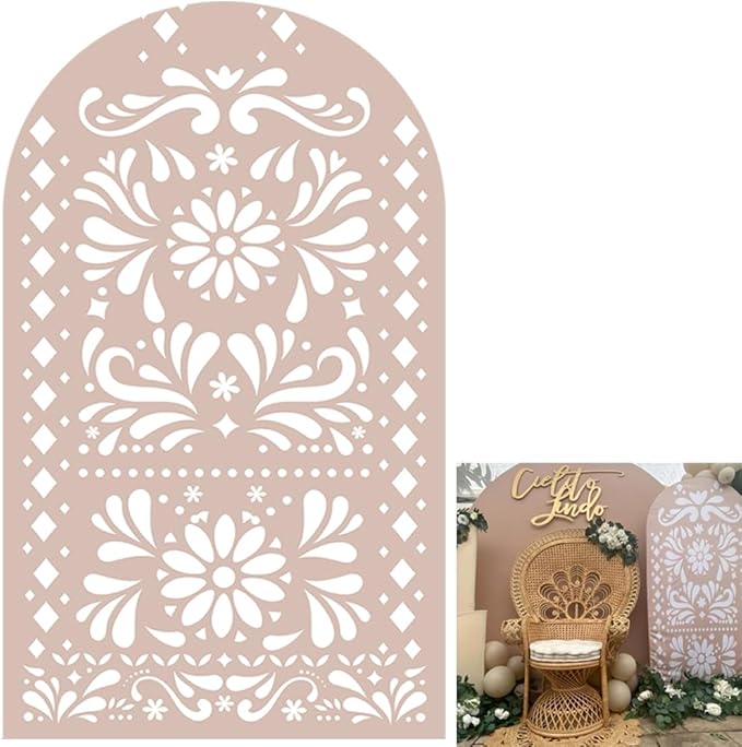 Mexico Theme Arch Stand Covers Fiesta Wedding Party Elastic Fabric Background Birthday Baptismx Baby Shower Decor Props (Customized,G-3738)