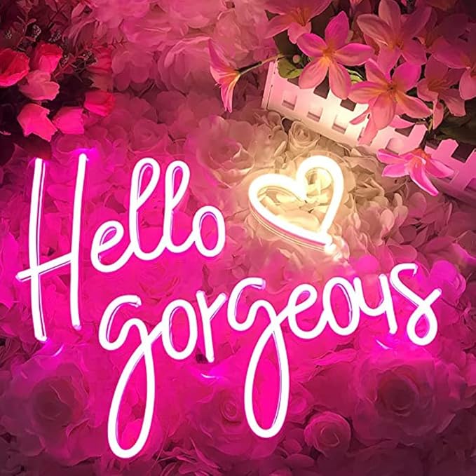 Lighted Neon Sign Yellow Heart Wall Decor 17.7 x 13.8 Inch USB Powered