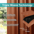 Outdoor Curtains, Waterproof Blackout Weighted Panels in Burnt Orange