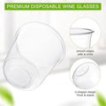 Disposable Plastic Wine Cups, 12 oz Clear, 100 Count