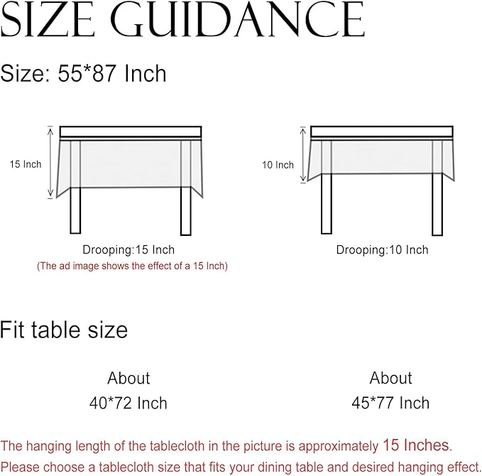 Tablecloth, Rectangular Floral 55 x 87 Inch, Linen-Polyester Blend