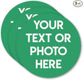 Design Your Own Custom Weatherproof Decal Text Sticker for Tumbler Cup, Laptop, RV, Cars, Trucks, Phones, Boats, Helmets, ATV, Bottles, and Vehicles (3 Pack) (4"x4" Circle)