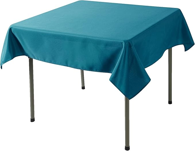 Cupuamon Square Tablecloth 70x70 inch Washable Polyester Fabric Table Cloth for Wedding Party Dining Banquet Decoration（70x70,Caribbean Blue）
