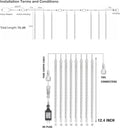 String Lights with 48 Falling Rain Tubes, Warm White LED, Outdoor
