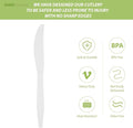 Disposable Cutlery Spoons, 200 Count, Ivory White, Heavy Duty