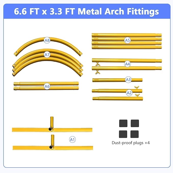 Background Support Equipment, 6.6 ft Gold Metal Arch Stand