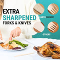 Disposable Wooden Cutlery Set, 300 Pieces, Natural Birch Wood