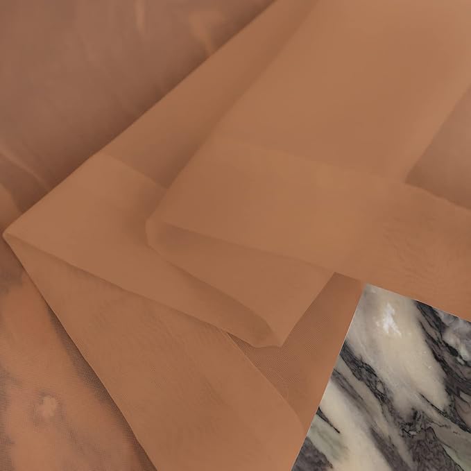 Window Brown Sheer Curtains 60 Inches Width 120 Inches Long 2 Panels Sheer Curtain Clear Curtains Basic Rod Pocket Panel for Home Living Room Bedroom Kids Room Yard Patio Parlor Sliding