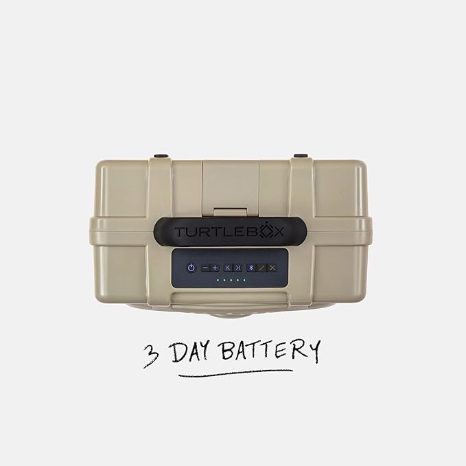 Turtlebox Original Gen 3: Portable Outdoor Bluetooth Speaker – Ultra-Loud (120dB), Waterproof (IP67), Rugged, Impact-Resistant, 3-Day Battery | Party Mode: Unlimited Pairing Stereo, Tan/Tan