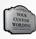 Custom Decorative Outdoor Metal Sign - Personalized Aluminum Sign, Waterproof, Design 2, Metalic Silver 24x24 In