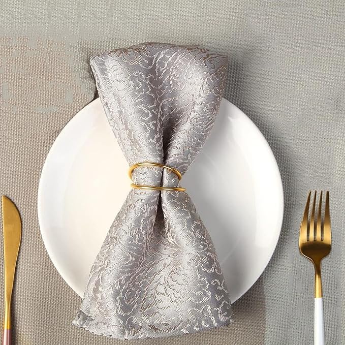 Gold Napkin Rings-24 PCS Metal Spiral Napkin Rings(Spiral) Napkin Holders Buckles for Family Dinner, Wedding, Party,Table Decorations