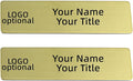2pcs Stainless Steel Gold Custom Name Tags with Pin or Magnet Adhesive Tape,Personalized,Customizable Name Tags,Custom ID Badge,Metal Name Tag for Cops,Nurses,Doctors(Gold x 2)