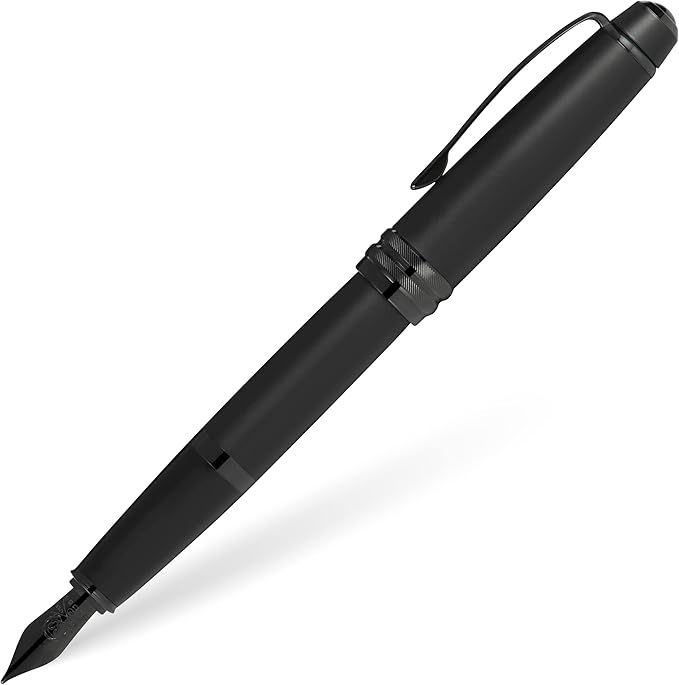 Cross Bailey Refillable Fountain Presented in a Premium Gift Box - Medium Point, Black Ink, Matte Black