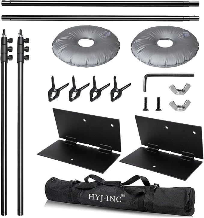 Background Support Equipment: Pipe and Drape Kit, 3-8.5 ft Height, 4 Clamps