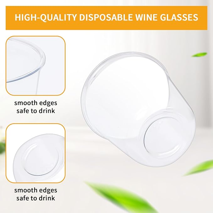 Disposable Plastic Cups 12 oz Clear, Pack of 100