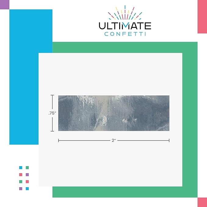 Ultimate Confetti, Rectangular Green Mylar Shiny Foil Metallic Confetti for Cannon and Launcher use - Gender Reveal Confetti for Wedding, Parties, Mother’s Day and Live Events - 1 lb, 16 oz