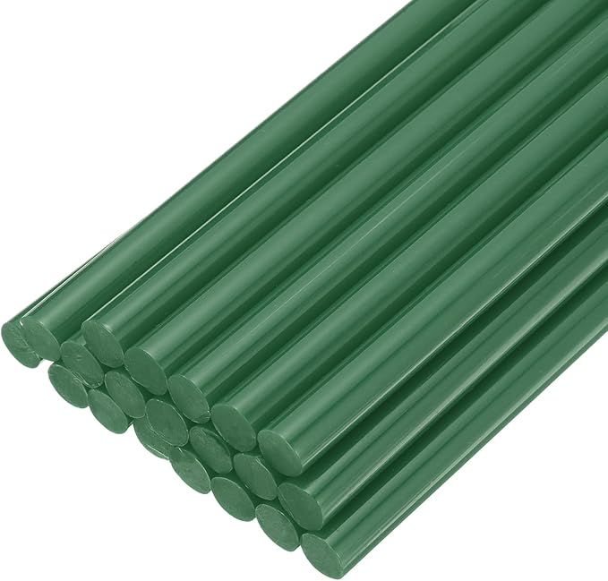 uxcell 20pcs Hot Glue Sticks for Glue Gun 11mm/0.43-inch x 8-inch Mini Hot Melt Adhesive Glue Stick Dark Green