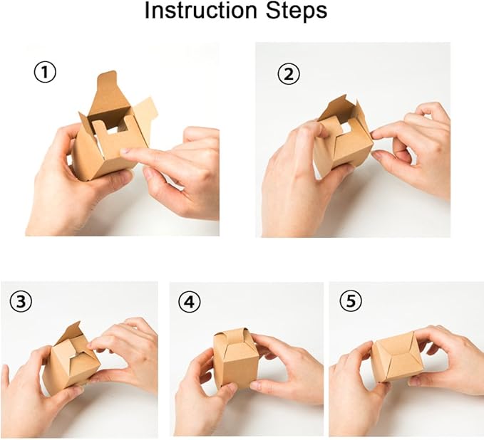 AWELL Rose Gold Gift Candy Box Bulk 2x2x2 inches with Vintage Pink Ribbon Party Favor Box,Pack of 50