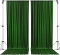 AK TRADING CO. 10 feet x 10 feet Valley Green Polyester Backdrop Drapes Curtains Panels with Rod Pockets - Wedding Ceremony Party Home Window Decorations