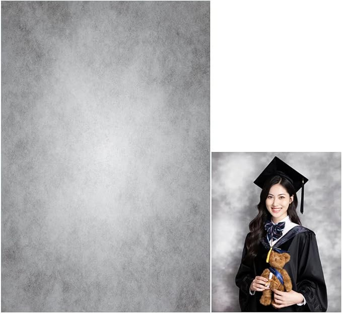 6x9ft Gray Abstract Photography Backdrops Grey Portrait Photo Studio Prop Background for Photographyer Ash Texture Backdrop for Party
