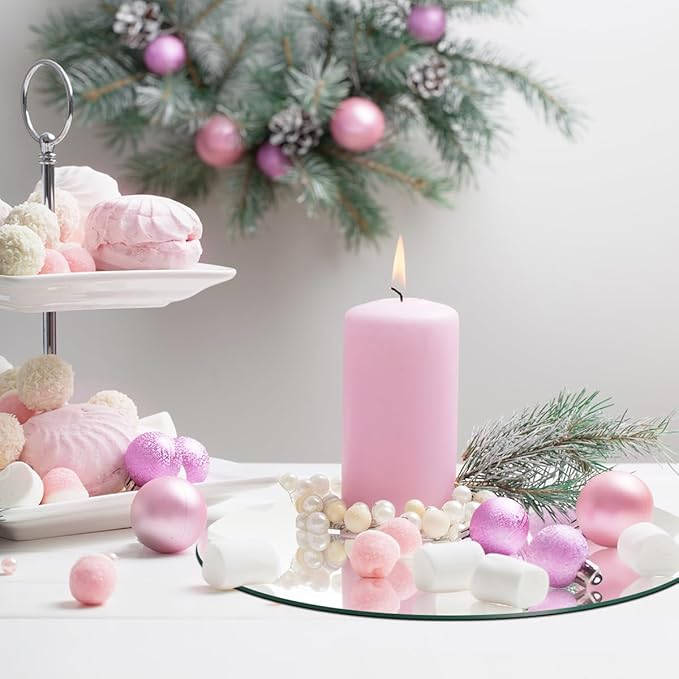 9 Pcs Round Mirror Centerpieces for Tables Decorations, 10" 2mm Thick Acrylic Mirror Centerpieces Tray Candle Plate Centerpiece for Wedding Table Centerpieces Decorations Wall Decor