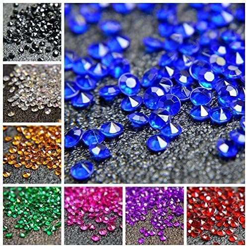 1000pcs/ Pack Wedding Table Acrylic Diamond Scatter Crystals Confetti Acrylic Gems Vase Fillers Rhinestones for Wedding, Bridal Shower, Vase Beads Decorations (10mm, Invisible Green)
