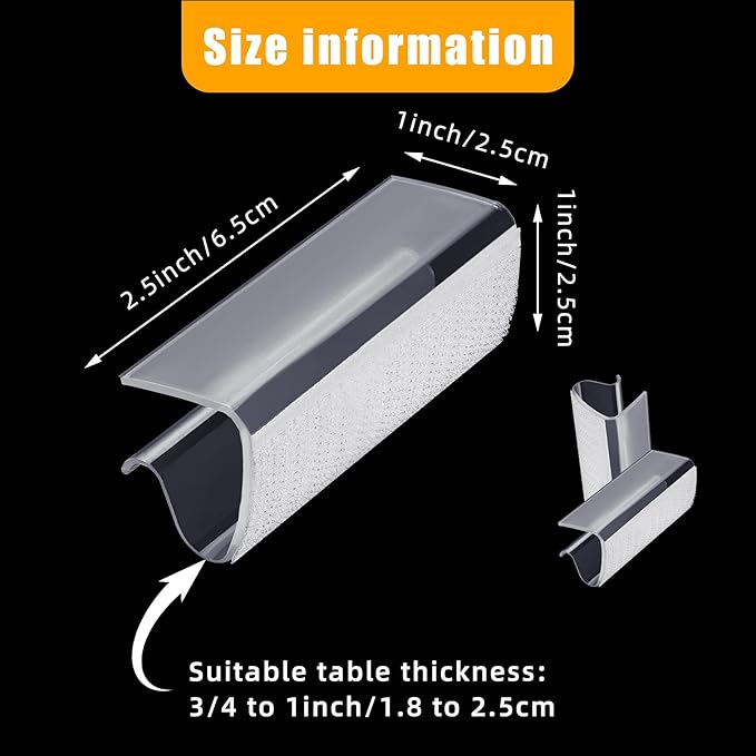 12 Pieces Table Skirting Clips Clear Tablecloth Clips for Indoor Outdoor Events Wedding Meeting Party Picnic Banquet