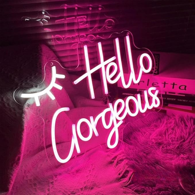 USB Powered LED Neon Sign Night Light, 15.7 x 11.5 Inch Acrylic Wall Decor