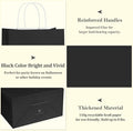 Black Paper Gift Bags with Twisted Handles, 8 x 4.25 x 10.5 Inch, 100 Count