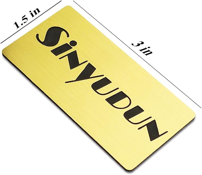 Custom Engraved Name Tag Badges for Business, Personalized Identification with Pin, Magnetic, Adhesive, or Blank Backing, 1.5"x3", White/Blue Text