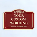 Custom Decorative Outdoor Metal & Aluminum Signs, Personalized Driveway Signs, Waterproof USA Made, Design 1 Red Brick 18x12