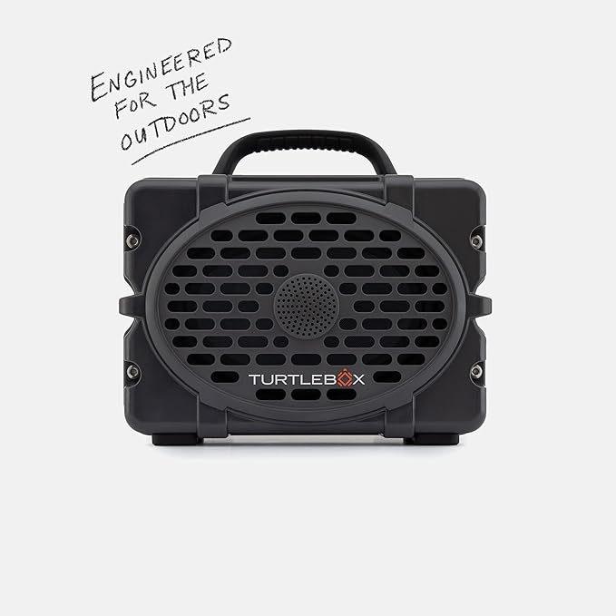 Turtlebox Original Gen 3: Portable Outdoor Bluetooth Speaker – Ultra-Loud (120dB), Waterproof (IP67), Rugged, Impact-Resistant, 3-Day Battery | Party Mode: Unlimited Pairing Stereo, Gray/Camo