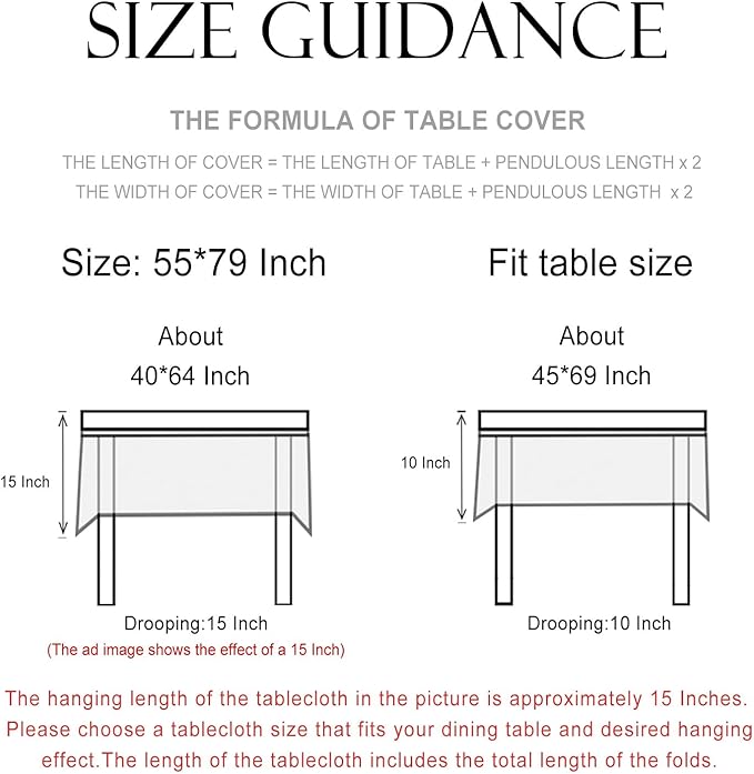 patdrea Designer Vintage Linen Rectangle Table Cloth,Framhouse Oranges and Leaves Pattern French Tablecloth,Fall Decor Cover for Kitchen Dining Christmas,Thanksgiving,55"x79"-Palladin a