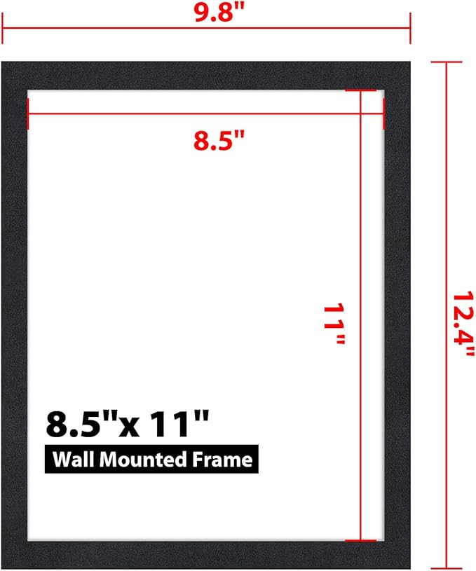 8.5"x 11" Self Adhesive Magnetic Sign Holder, Double Sided Window Magnetic Display Frame with Clear PVC and Strong Magnetic for Office,Home,Store,Door,Glass,Wall Display Frame(Black,20Pack)