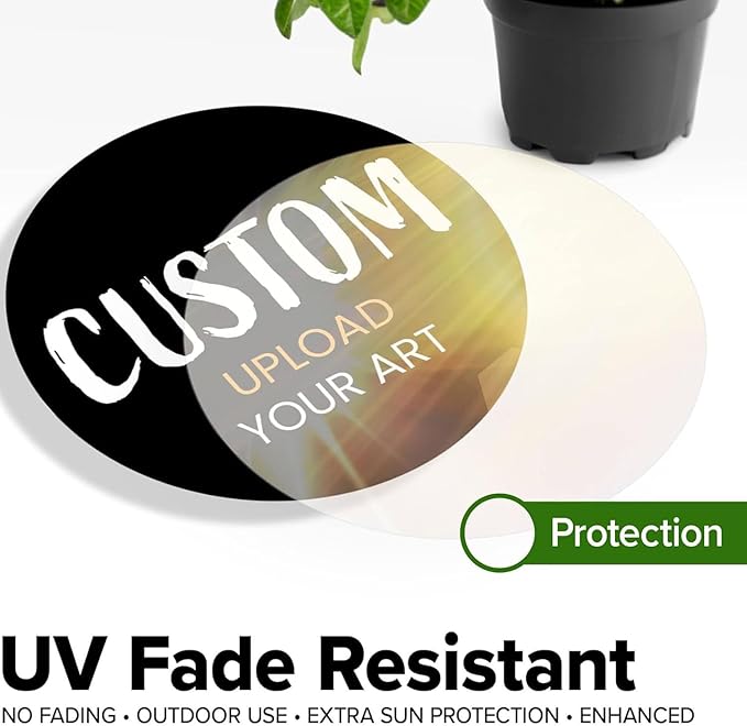 Custom Stickers for Weddings, Birthdays & Businesses - Personalized Labels with Your Logo - Waterproof, Fade and Heat Resistant - Pack of 100-1000 (Custom Text, 6 Inch)