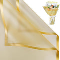 NESCCI 20 Sheet Flower Wrapping Paper - Waterproof Floral Bouquet Wrapping Paper, Florist Supplies Packaging Paper for Wedding Birthday Gift DIY (Translucent Gold)