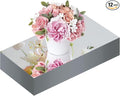 JAMBALAY 12"×5" Mirror Centerpieces for Tables, Set of 12 Glass Mirror Table Centerpieces, Rectangular Glass Mirror Trays, Mirror Candle Plates for Wedding Decorations and Party