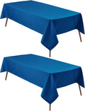 Hiasan 2 Pieces Royal Blue Tablecloth Square - Waterproof and Washable Fabric Table Cloth for Card Tables, 40 x 40 Inch
