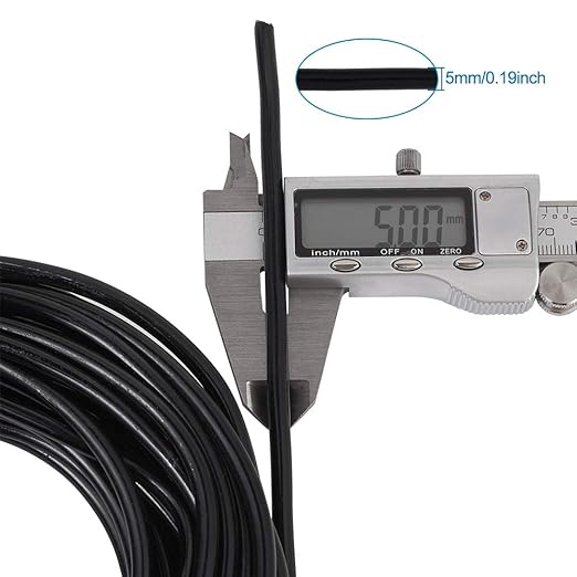 Fashewelry 32.8 Feet 5mm Black Aluminum Wire Bendable Metal Craft Wire for Beading Sculpting Jewelry Making