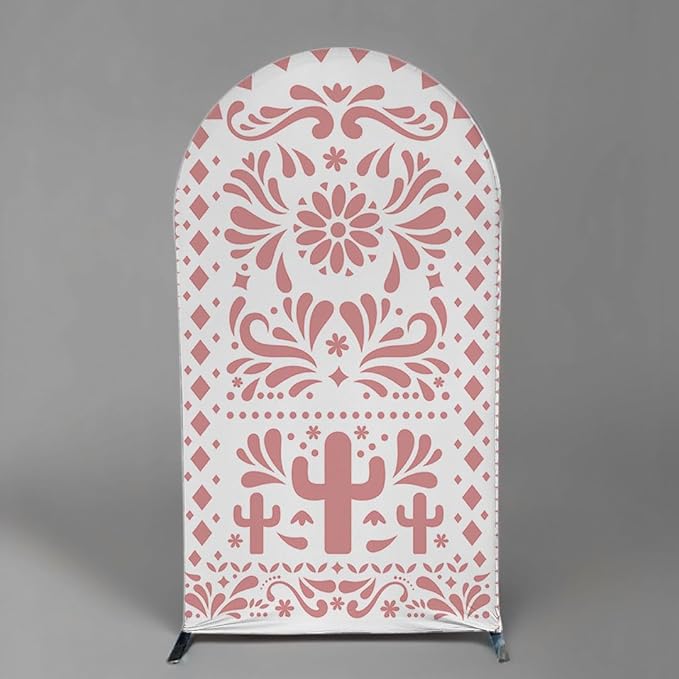 Mexico Theme Arch Stand Covers Fiesta Wedding Party Elastic Fabric Background Birthday Baptismx Baby Shower Decor Props (90x180cm(W35''H72''),G-3740)
