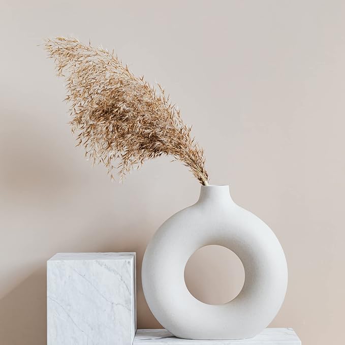 40 PCS Nature Pampas Grass Bouquet Decor - Boho Flowers and Feathers for Centerpieces, Perfect for Floor Vase Fillers, Home Decor, Living Room, and Wedding Decor