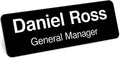 Name Tag, Magnetic Black and White Name Tags, Personalized Name Tags, 1x3 Inches, Durable Engravable Impact Material, Made in The USA by My Sign Center