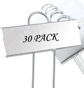 FORUP Metal Plant Labels, 30 Pack Garden Label Markers, Weatherproof Garden Stake Tags, Reusable Planting Gardening Markers, Silver