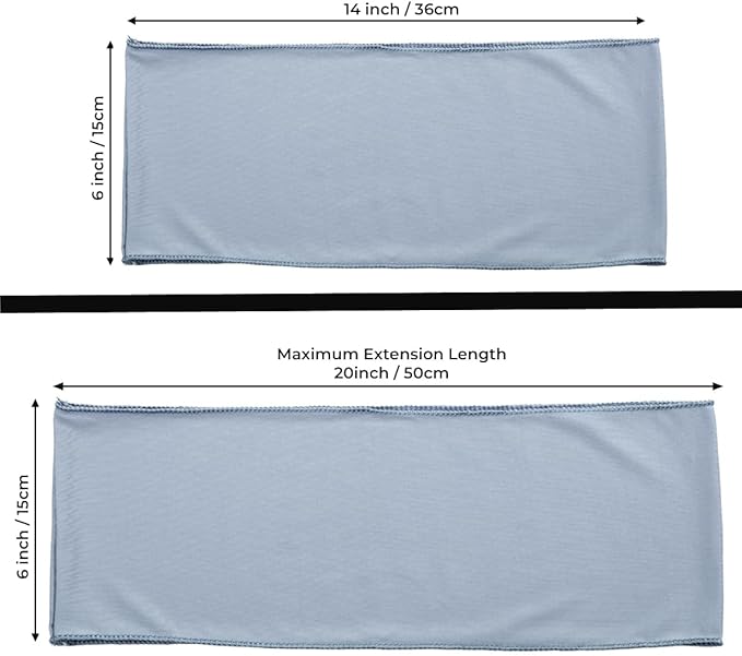 VDS Pack of 75 PCS | Dusty Blue | Spandex Chair Sashes Bows Without Buckle | Stretch Elastic Banquet Universal Folding Chair Band Tie with for Wedding Party Conference Celebration Event Decoration