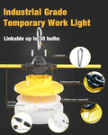 String Lights, 100 ft White LED Work Lights with 16,000 Lumens