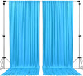 AK TRADING CO. 10 feet x 10 feet Polyester Backdrop Drapes Curtains Panels with Rod Pockets - Wedding Ceremony Party Home Window Decorations - Turquoise